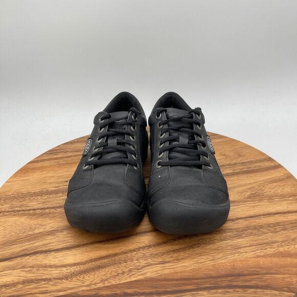 Keen Austin Shoes Mens Size 7 Black Leather Trail Hiking Walking Outdoor Sneaker
